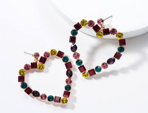 Jewel Heart Earrings for Valentine’s Day